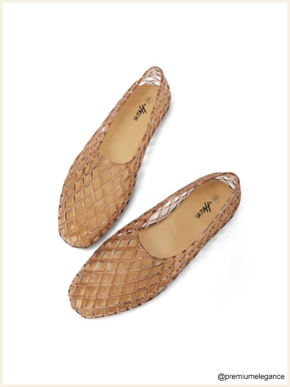 Jelly Mesh Flats Breathable Clear Hollow Summer Beach Ballet Sandals Non-Slip